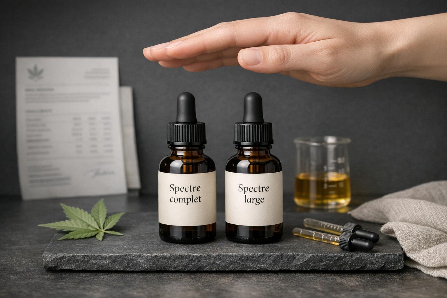 Spectre large ou entier : Quelle huile de CBD choisir ?