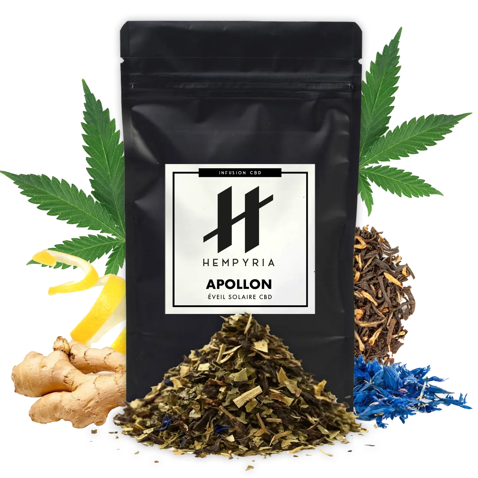 Apollon – Infusion Éveil Solaire CBD - 30G - Hempyria - CBD de qualité premium