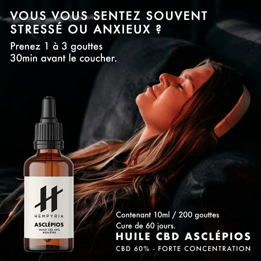 Huile CBD BIO Bien être - Asclépios 60% - Hempyria - CBD de qualité premium