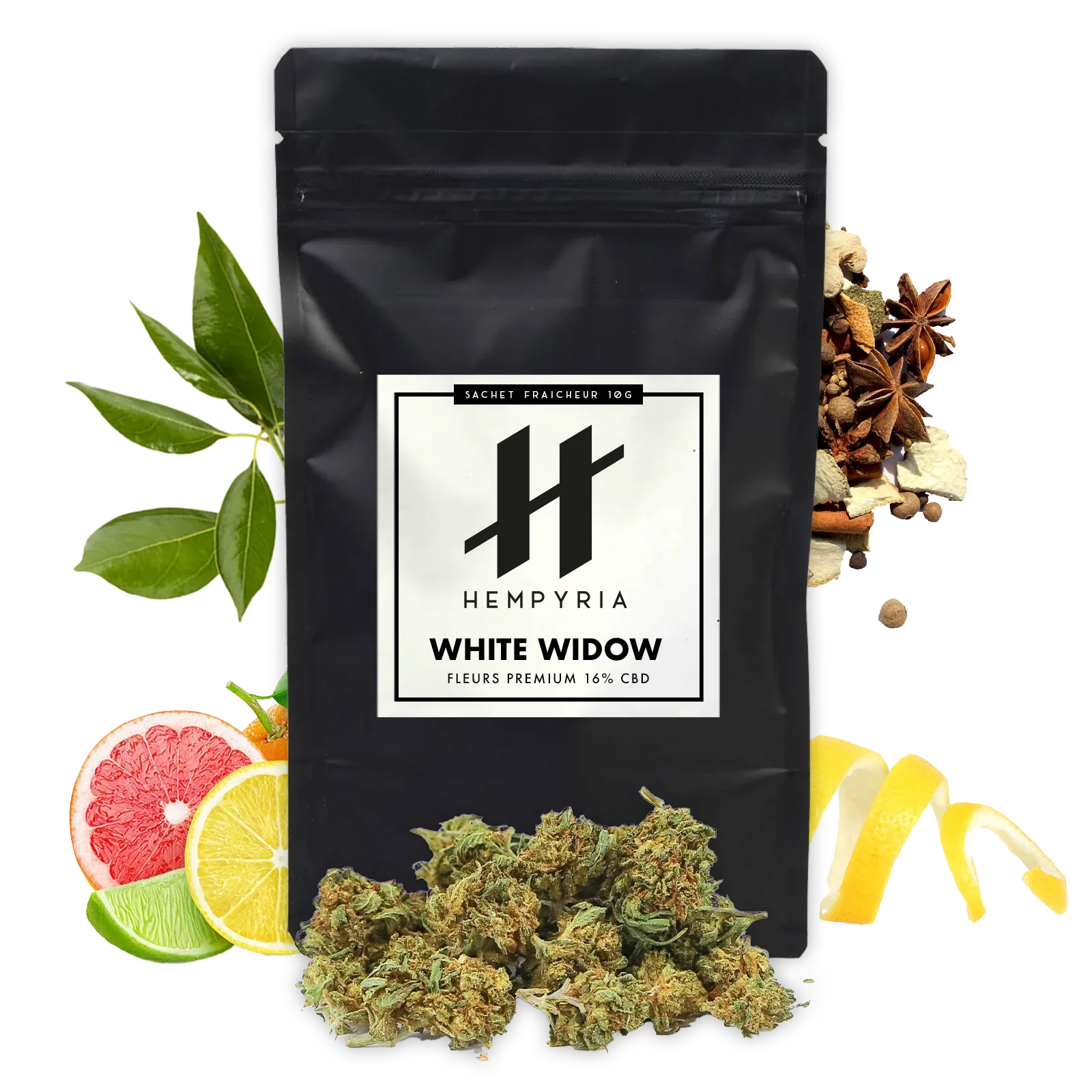 Fleur CBD – White Widow - Small buds 16% - 10G - Hempyria - CBD de qualité premium