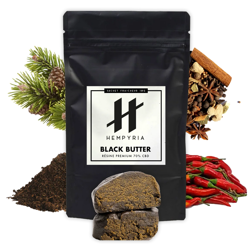 Résine CBD Le Beurre Noir 70% - 10G - Hempyria - CBD de qualité premium