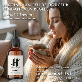 Huile CBD règles douloureuses - Séléné 20% - Hempyria - CBD de qualité premium